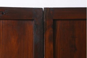 アンティーク建具　和製アンティーク　大正期　木の味わい深さが魅力の帯戸4枚セット(板戸、引き戸、建具)(R-041241)