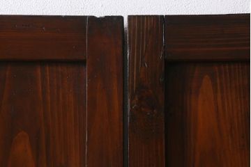 アンティーク建具　和製アンティーク　大正期　木の味わい深さが魅力の帯戸4枚セット(板戸、引き戸、建具)(R-041241)