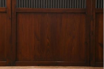 アンティーク建具　和製アンティーク　大正期　木の味わい深さが魅力の帯戸4枚セット(板戸、引き戸、建具)(R-041241)
