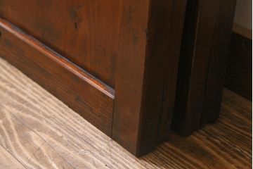 アンティーク建具　和製アンティーク　大正期　木の味わい深さが魅力の帯戸4枚セット(板戸、引き戸、建具)(R-041241)