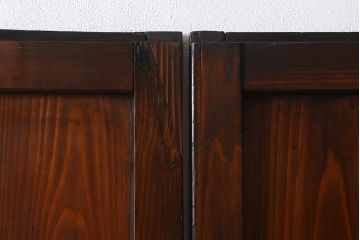 アンティーク建具　和製アンティーク　大正期　木の味わい深さが魅力の帯戸4枚セット(板戸、引き戸、建具)(R-041241)