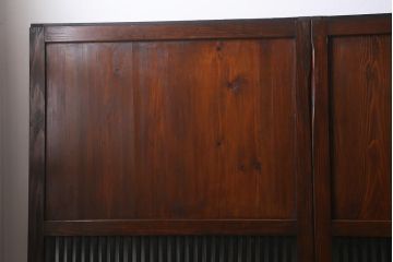 アンティーク建具　和製アンティーク　大正期　木の味わい深さが魅力の帯戸4枚セット(板戸、引き戸、建具)(R-041241)