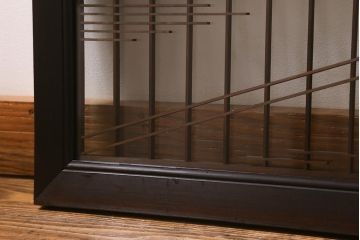 アンティーク建具　和製アンティーク　昭和中期　両面ガラス　繊細な組子が目を引く欄間(明かり取り、明り取り)(R-041243)