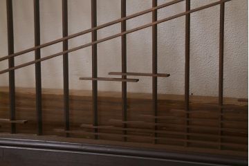 アンティーク建具　和製アンティーク　昭和中期　両面ガラス　繊細な組子が目を引く欄間(明かり取り、明り取り)(R-041243)