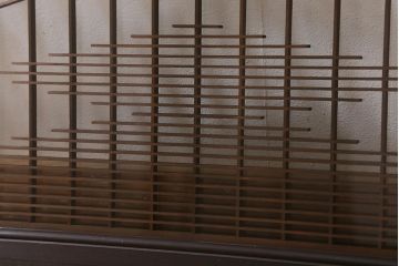 アンティーク建具　和製アンティーク　昭和中期　両面ガラス　繊細な組子が目を引く欄間(明かり取り、明り取り)(R-041243)