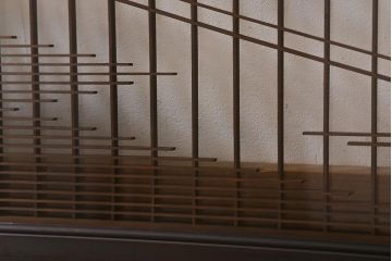 アンティーク建具　和製アンティーク　昭和中期　両面ガラス　繊細な組子が目を引く欄間(明かり取り、明り取り)(R-041243)