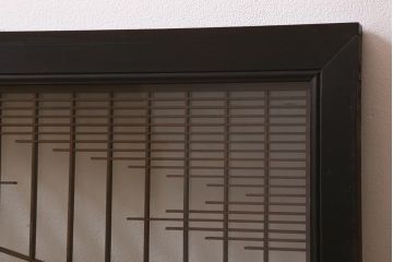 アンティーク建具　和製アンティーク　昭和中期　両面ガラス　繊細な組子が目を引く欄間(明かり取り、明り取り)(R-041243)
