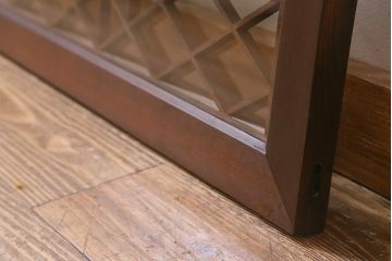 アンティーク建具　和製アンティーク　昭和中期　麻の葉　両面ガラス　上品な組子が魅力的な欄間(明かり取り、明り取り)(R-041244)