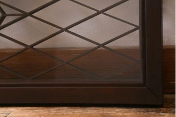 アンティーク建具　昭和中期　片面ガラス　和の雰囲気を高めるおしゃれな組子欄間(明り取り、明かり取り)(R-041249)