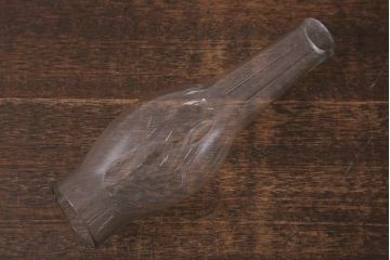 アンティーク雑貨　レトロ　大正昭和初期　巻き芯14番　赤ガラスオイルランプ(卓上ランプ)(R-041261)