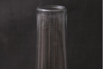 アンティーク雑貨　レトロ　大正昭和初期　巻き芯14番　赤ガラスオイルランプ(卓上ランプ)(R-041261)