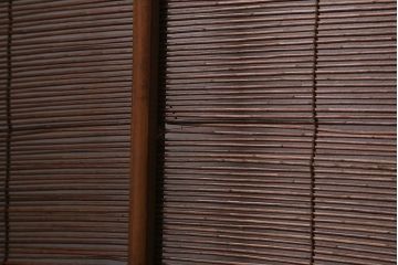 ビンテージ建具　菖蒲　日本風情を感じさせる透かし入りの御簾戸4枚セット(戸、簀戸、葭戸、夏障子、夏戸、葦戸)(R-041262)