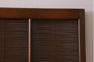 ビンテージ建具　菖蒲　日本風情を感じさせる透かし入りの御簾戸4枚セット(戸、簀戸、葭戸、夏障子、夏戸、葦戸)(R-041262)