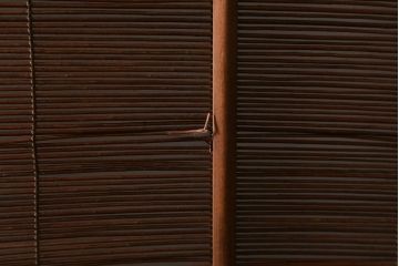 ビンテージ建具　菖蒲　日本風情を感じさせる透かし入りの御簾戸4枚セット(戸、簀戸、葭戸、夏障子、夏戸、葦戸)(R-041262)