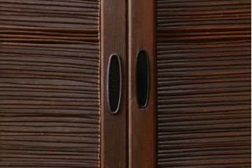 ビンテージ建具　菖蒲　日本風情を感じさせる透かし入りの御簾戸4枚セット(戸、簀戸、葭戸、夏障子、夏戸、葦戸)(R-041262)