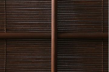 ビンテージ建具　菖蒲　日本風情を感じさせる透かし入りの御簾戸4枚セット(戸、簀戸、葭戸、夏障子、夏戸、葦戸)(R-041262)