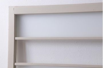 レトロ建具　当店オリジナルガラス　ナチュラルインテリアと相性の良いペイントガラス戸2枚セット(引き戸)(R-041263)