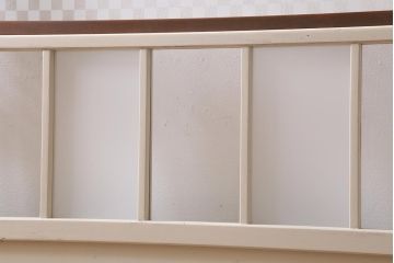 レトロ建具　当店オリジナルガラス　ナチュラルインテリアと相性の良いペイントガラス戸2枚セット(引き戸)(R-041263)