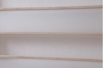 レトロ建具　当店オリジナルガラス　ナチュラルインテリアと相性の良いペイントガラス戸2枚セット(引き戸)(R-041263)