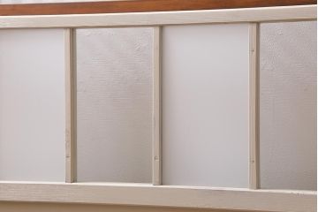 レトロ建具　当店オリジナルガラス　ナチュラルインテリアと相性の良いペイントガラス戸2枚セット(引き戸)(R-041263)