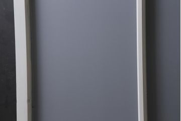 アンティーク建具　ペイント　色ガラス　爽やかな色合いが魅力的なガラス戸2枚セット(引き戸、建具)(R-041264)