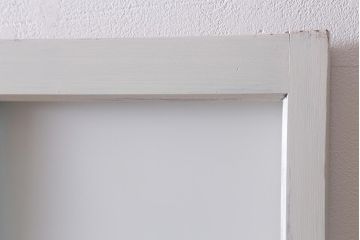 アンティーク建具　ペイント　色ガラス　爽やかな色合いが魅力的なガラス戸2枚セット(引き戸、建具)(R-041264)