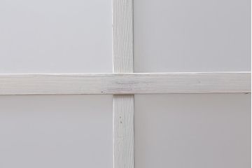 アンティーク建具　ペイント　色ガラス　爽やかな色合いが魅力的なガラス戸2枚セット(引き戸、建具)(R-041264)