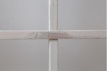 アンティーク建具　ペイント　色ガラス　やさしい雰囲気が漂うガラス戸2枚セット(引き戸、建具)(R-041265)