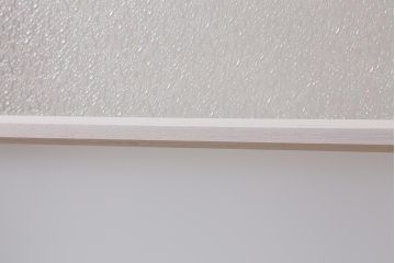 レトロ建具　ダイヤガラス・すりガラス　清潔感漂うホワイトペイントのガラス戸2枚セット(引き戸、建具)(R-041266)
