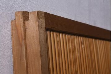ビンテージ建具　上品な和の雰囲気を高める御簾戸2枚セット(簾戸、簀戸、葭戸、夏障子、夏戸、葦戸)(R-041268)