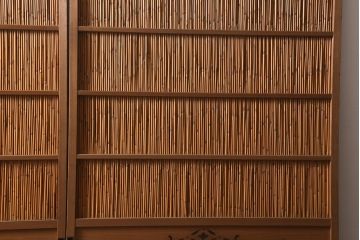 ビンテージ建具　上品な和の雰囲気を高める御簾戸2枚セット(簾戸、簀戸、葭戸、夏障子、夏戸、葦戸)(R-041268)