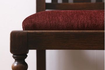 アンティーク家具　イギリス　オーク材　ジャコビアン様式　優美なデザインが魅力のダイニングチェア(椅子、ハイバックチェア)(R-041278)