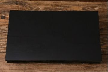 アンティーク雑貨　昭和初期　螺鈿細工　木製花台(漆器平卓)(R-041282)