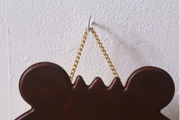 レトロ雑貨　狸(たぬき・タヌキ)　壁掛けペンホルダー(小物入れ)(R-041286)