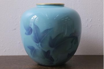 中古　深川製磁　色絵彩磁花瓶(R-041288)