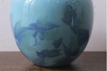 中古　深川製磁　色絵彩磁花瓶(R-041288)