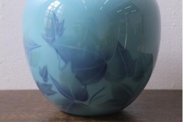 中古　深川製磁　色絵彩磁花瓶(R-041288)