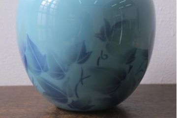 中古　深川製磁　色絵彩磁花瓶(R-041288)