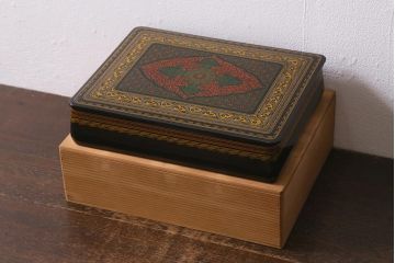 中古　?堂　彩蒟醤(きんま)文庫(木製漆器、文箱、硯箱)(R-041290)