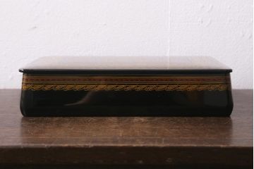 中古　?堂　彩蒟醤(きんま)文庫(木製漆器、文箱、硯箱)(R-041290)