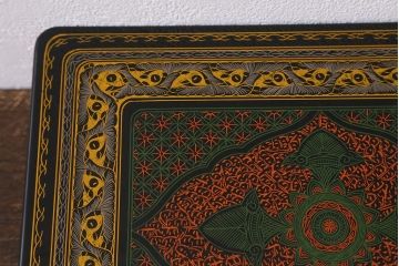 中古　?堂　彩蒟醤(きんま)文庫(木製漆器、文箱、硯箱)(R-041290)