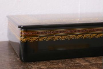 中古　?堂　彩蒟醤(きんま)文庫(木製漆器、文箱、硯箱)(R-041290)