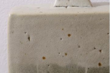 人間国宝　濱田庄司(浜田庄司)　掛合釉扁壷(共箱)(R-041291)