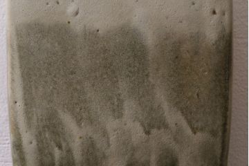 人間国宝　濱田庄司(浜田庄司)　掛合釉扁壷(共箱)(R-041291)