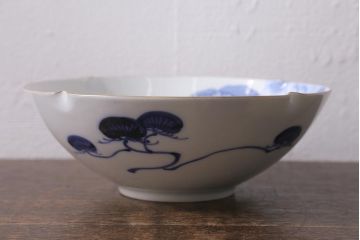 オールド香蘭社　有田焼　花蝶文　アゲハ蝶　深皿(鉢、食器)(R-041302)