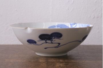 オールド香蘭社　有田焼　花蝶文　アゲハ蝶　深皿(鉢、食器)(R-041302)