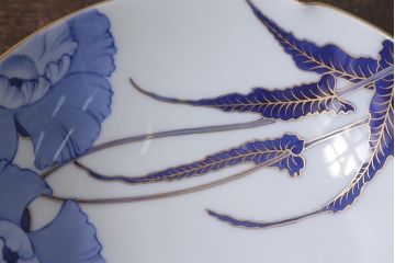 オールド香蘭社　有田焼　花蝶文　アゲハ蝶　深皿(鉢、食器)(R-041302)