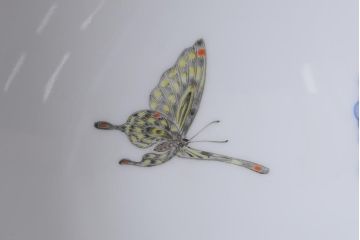 オールド香蘭社　有田焼　花蝶文　アゲハ蝶　深皿(鉢、食器)(R-041302)