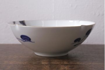 オールド香蘭社　有田焼　花蝶文　アゲハ蝶　深皿(鉢、食器)(R-041302)
