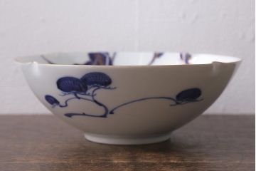 オールド香蘭社　有田焼　花蝶文　アゲハ蝶　深皿(鉢、食器)(R-041302)